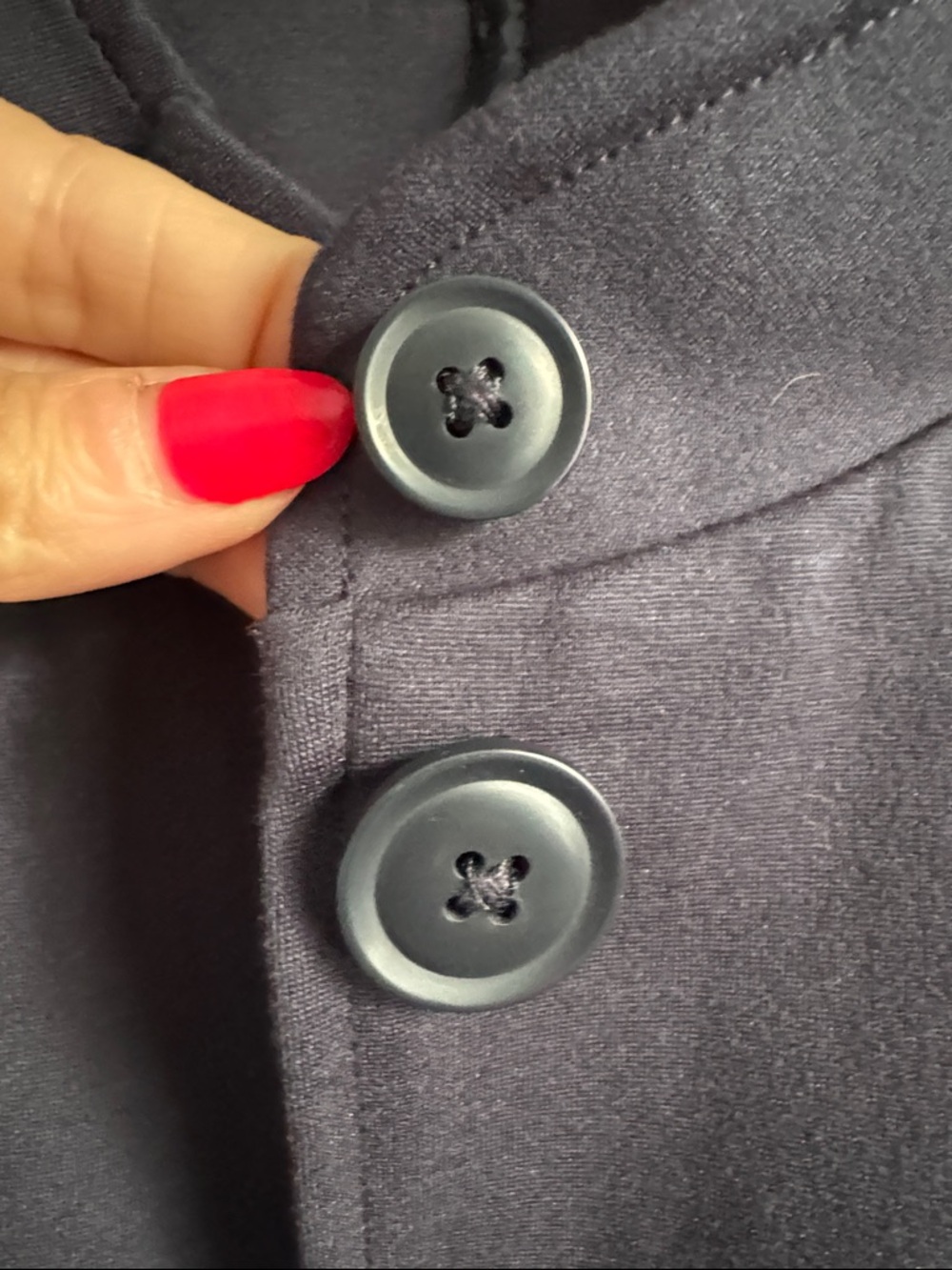 Quince Women’s Navy Ultra-Stretch Ponte Stand Collar Blazer Sz S - Picture 7 of 8